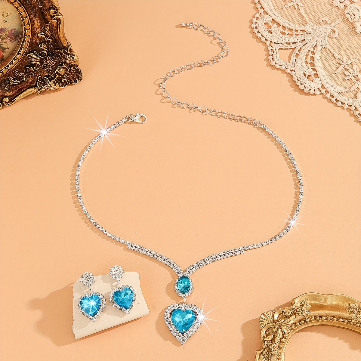 Rhinestone Jewelry Set for Banquets, Balls, Weddings